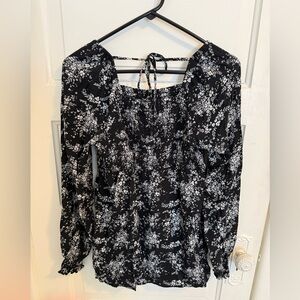 Floral Maternity Long Sleeve Blouse